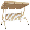 2 Seater Garden Swing Seat / Hammock - Beige-Stripe from Charles Bentley