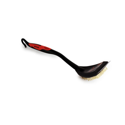 BBQ Brush with Steel Scraper - Red
