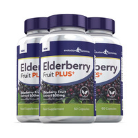 Image of Elderberry Fruit Plus Elderberry Fruit Extract 600mg (5% Flavanoids) - 180 Capsules