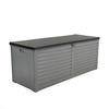 Image of 390L Large Outdoor Plastic Storage Box - Grey and Black