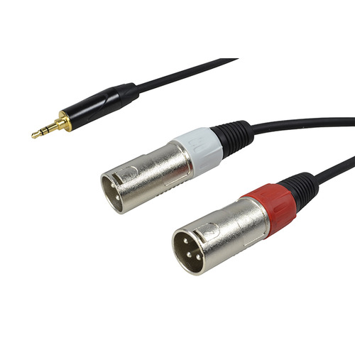 3.5mm Stereo Jack to 2 XLR Male Lead  1.5 Metres