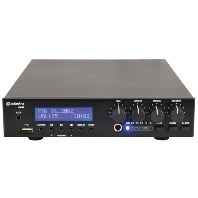 Amplifier Mixer 100V Line/8ohm 60 watts  with Bluetooth Radio & AUX Input