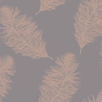 Image of Fawning Feather Wallpaper Rose Gold / Grey Holden 12629