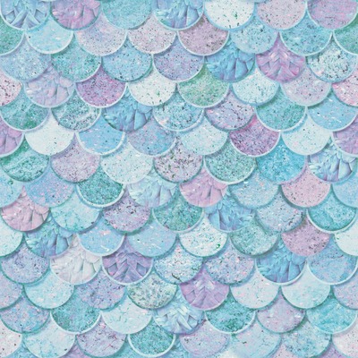 Mermazing Mermaid Scales Glitter Wallpaper Arthouse 698305 Ice Blue
