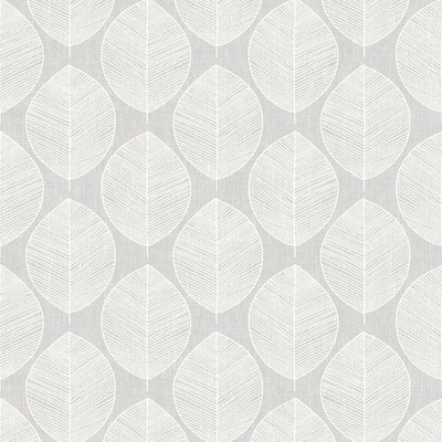 Scandi Leaf Wallpaper - Grey - Arthouse 908203