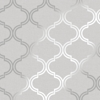 Glistening Geo Trellis Wallpaper Grey / Silver Holden 12750
