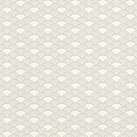 Image of Modern Art Art Deco Waves Wallpaper White / Silver Rasch 621037