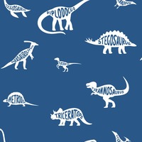 Image of Over the Rainbow Dino Dictionary Wallpaper Blue Holden 90901
