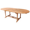Image of Teak Oval Extendable 6-8 Seater Garden Table