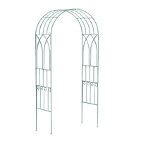 Heritage Green Decorative Rustic Metal Garden Arch