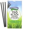 Image of Caterpack - Enviro Paper Biodegradeable Straws Black (150 pack)