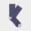 Image of Bamboo Clothing - Wembury - Narrow Stripe Socks: Size 4-7 Blue with Grey Heel (1 pair)