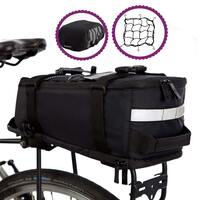 Image of BTR Deluxe Rear Rack Bicycle Pannier Bike Bag With Shoulder Strap