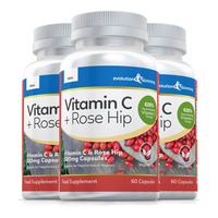 Image of Vitamin C with Rose Hip 520mg, Suitable for Vegetarians & Vegans - 180 Capsules