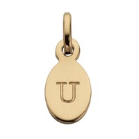 Image of Bespoke Alphabet &#039;U&#039; Charm - Gold