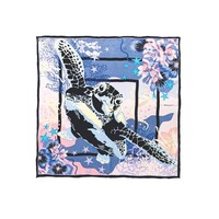 Turtley Sia Silk Scarf - Blue Turtley Sia Silk Scarf - Blue