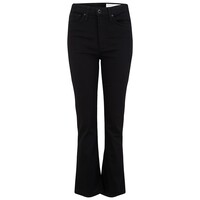 Image of Nina High Rise Ankle Flare Jeans - No Fade Black