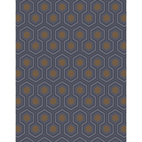 Image of Hicks' Hexagon by Cole & Son - Black & Grey - Wallpaper - 95/3015