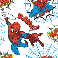 Image of Spiderman Pow Wallpaper White / Multi Graham and Brown 108553