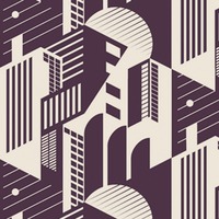 Bauhaus Wallpaper Winter Plum Mini Moderns AZDPT044WP