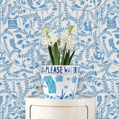 We Had Everything Wallpaper China Blue Mini Moderns RRMM02CH

