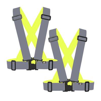 BTR Cycling & Running High Vis Reflective Fluorescent Vests, Sashes
