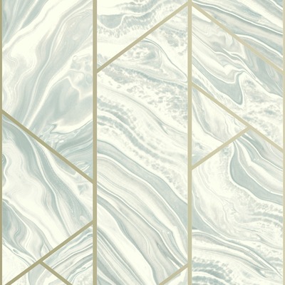 Marble Geometric Glitter Wallpaper Teal Rasch 310924