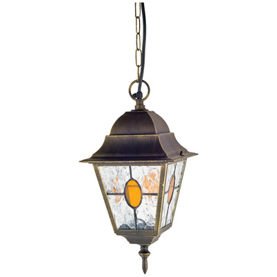 External Bronze Effect Hanging lantern Light 240V E27