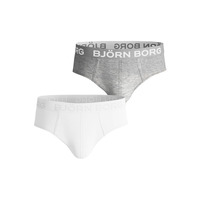 Bjorn Borg Solid Cotton Stretch Hip Brief 2 PK