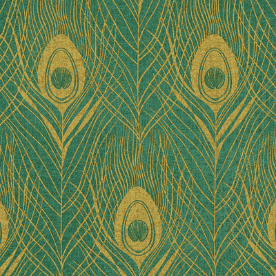 Absolutely Chic Peacock Feather Wallpaper Teal AS Creation AS369714