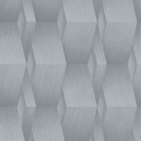 Image of 3D Effect Geometric Wallpaper Grey Erismann 10046-10
