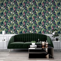 Image of Pretty Polly Parrot Wallpaper Navy / Multi Arthouse 297106