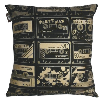 Mini Moderns C-60 Cushion Chalkboard and Gold
