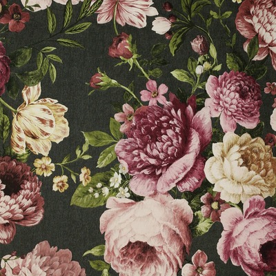 Tapestry Floral Wallpaper Charcoal / Pink Arthouse 297305