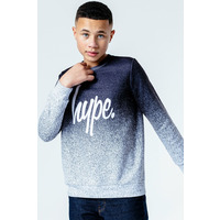 Image of Black/White Speckle Fade Kids Crew Neck Top - 9/10Y