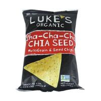 Image of Lukes Organics Cha Cha Cha Chia Seed Multigrain & Seed Tortilla Chips 142g x 12