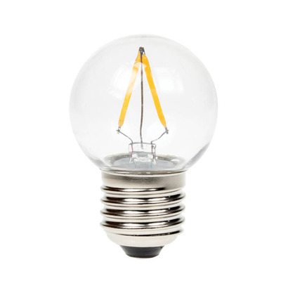 2W Dimmable LED Filament Golf Ball Lamp 2700K - E27 Edison Screw