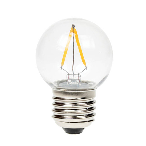 2W Dimmable LED Filament Golf Ball Lamp 2700K - E27 Edison Screw