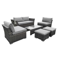 St Tropez Rattan Lounge Set – Grey