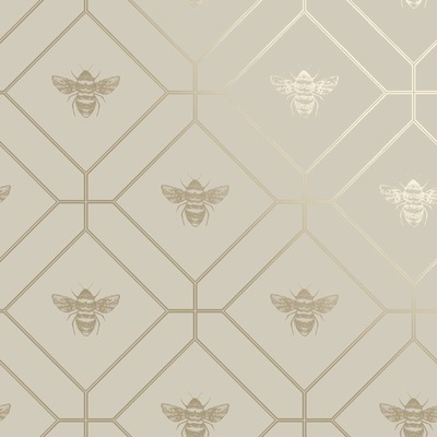 Honeycomb Bee Wallpaper Taupe Holden 13082