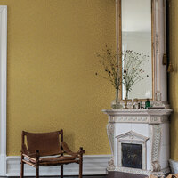 Image of Apelviken Leaf Trail Wallpaper Yellow Galerie 33017