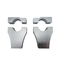 Pit Bike Silver Fat Bar Oval Clamps 28mm
