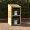 Image of Recycling Bin Store for 2 Bins, Includes 2 FREE Personalised Address Labels