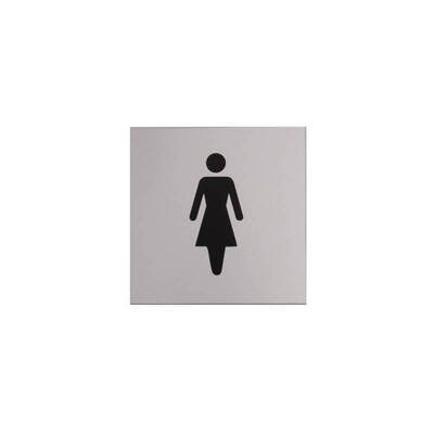 Ladies Symbol Metal Effect PVC Sign