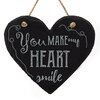 Image of You make my heart smile - large heart hanging sign
