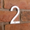 Image of 10cm Contemporary Chrome House Numbers - 2