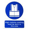 Image of High visibility vest must be worn PVC Sign