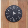 Image of Round Slate Clock with traditional design sandblasted and hand painted