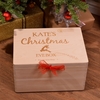 Image of Personalised wooden Christmas eve box - engraved with your child's name