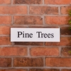 Image of Granite House Sign 35.5 x 10cm 1 Line with sandblasted and painted background